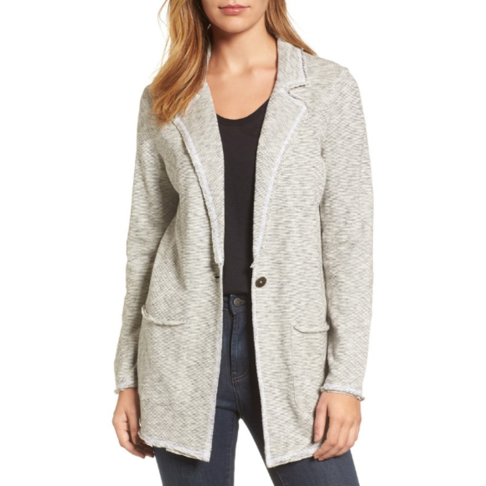 NEW Caslon Knit Boyfriend Blazer